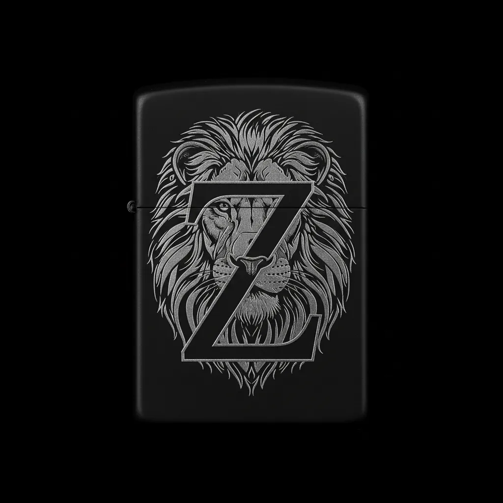 Zippo Aslan Figürlü Z Harfli Tasarım - V3