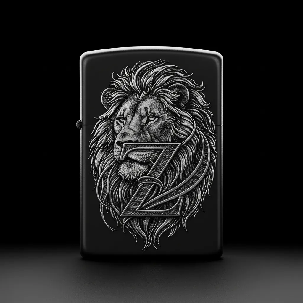 Zippo Aslan Figürlü Z Harfli Tasarım - V2