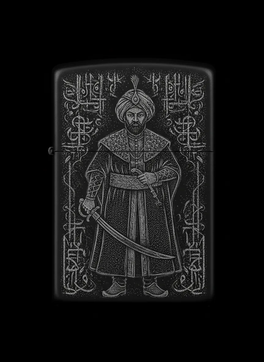 Zippo Osmanlı Figürlü Tasarım - V4