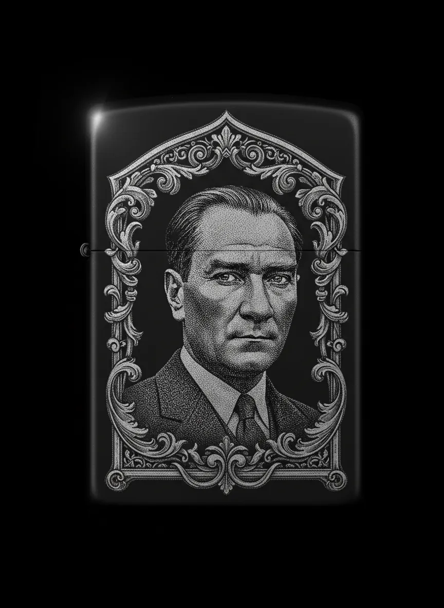 Zippo M.Kemal Atatürk Figürlü Tasarım - V1