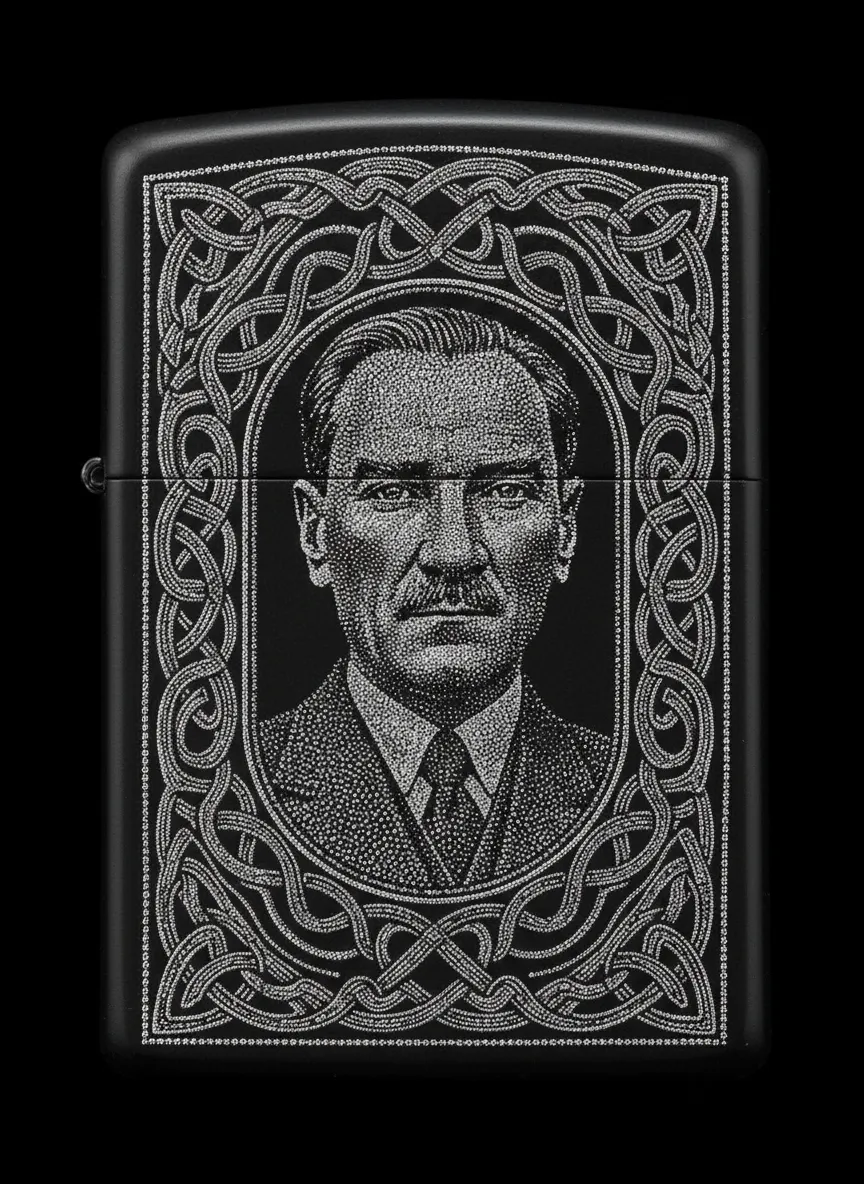 Zippo M.Kemal Atatürk Figürlü Tasarım - V2
