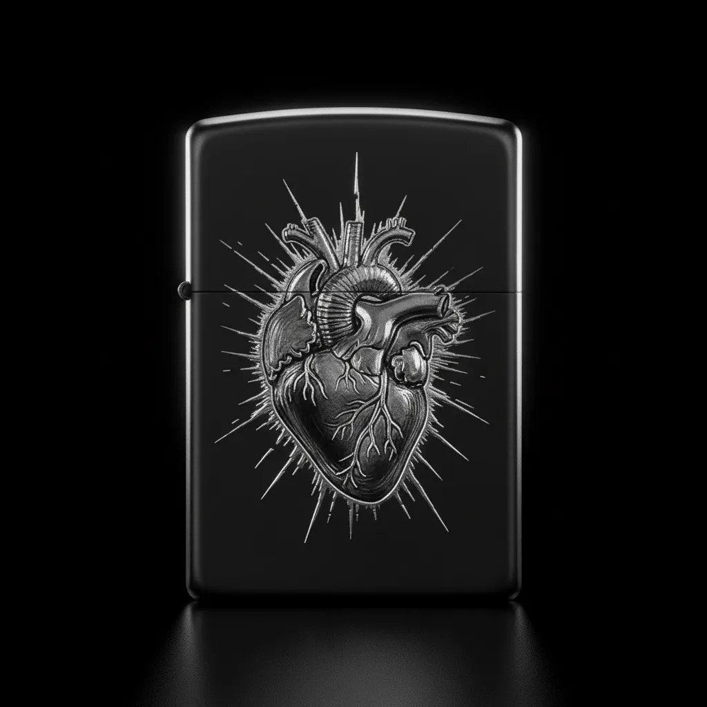 Zippo Kalp Figürlü Tasarım - V9