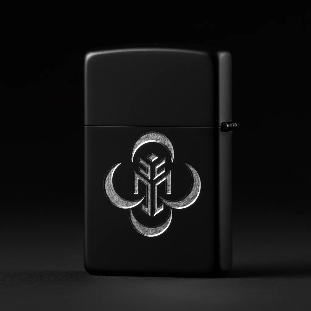 Zippo Üç Hilal Figürlü Tasarım - V14