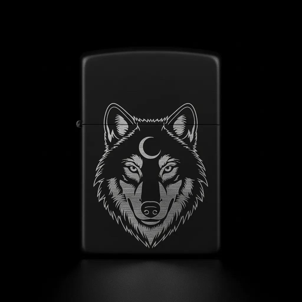 Zippo Üç Hilal Figürlü Tasarım - V9