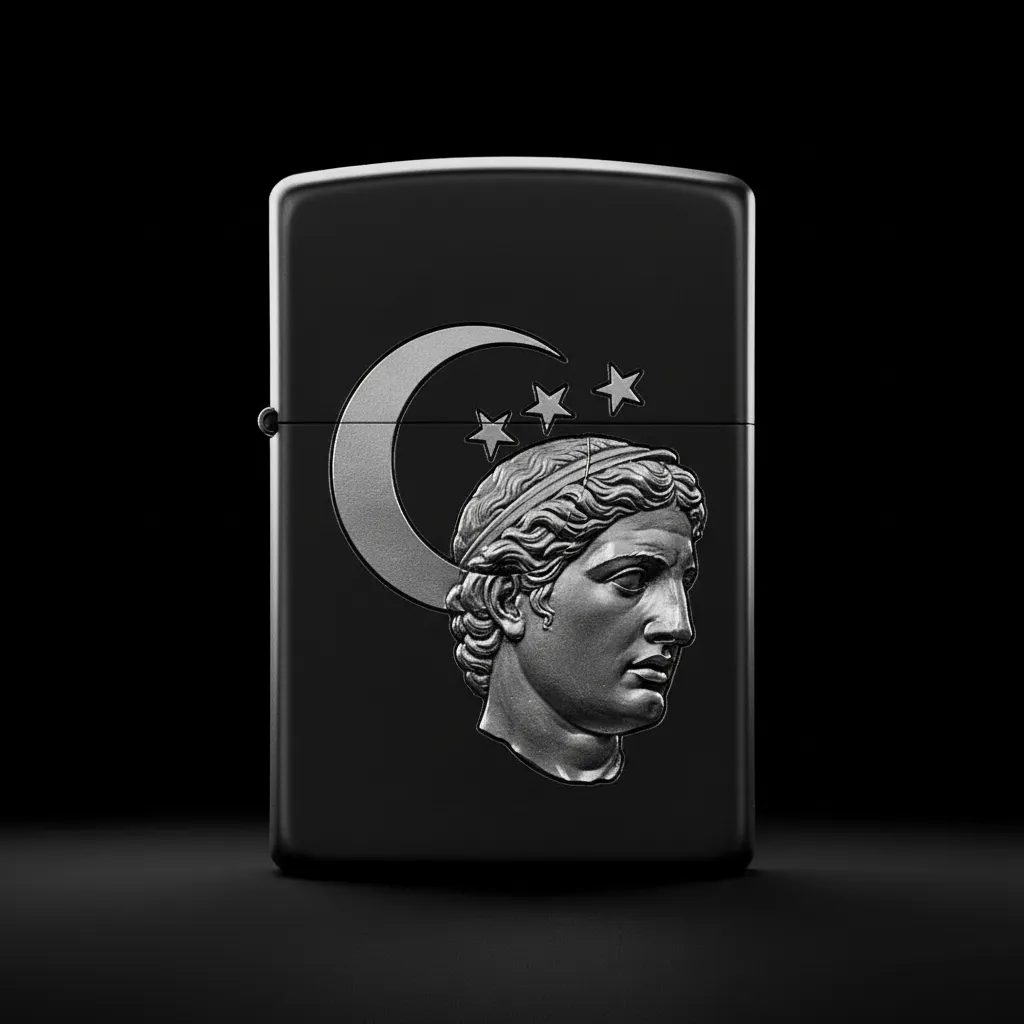 Zippo Üç Hilal Figürlü Tasarım - V7