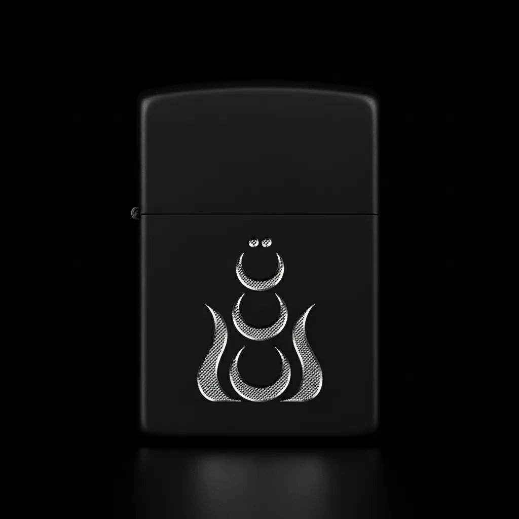Zippo Üç Hilal Figürlü Tasarım - V6