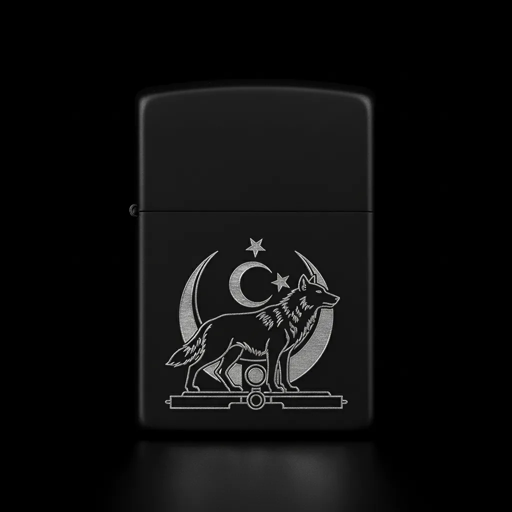 Zippo Üç Hilal Figürlü Tasarım - V3