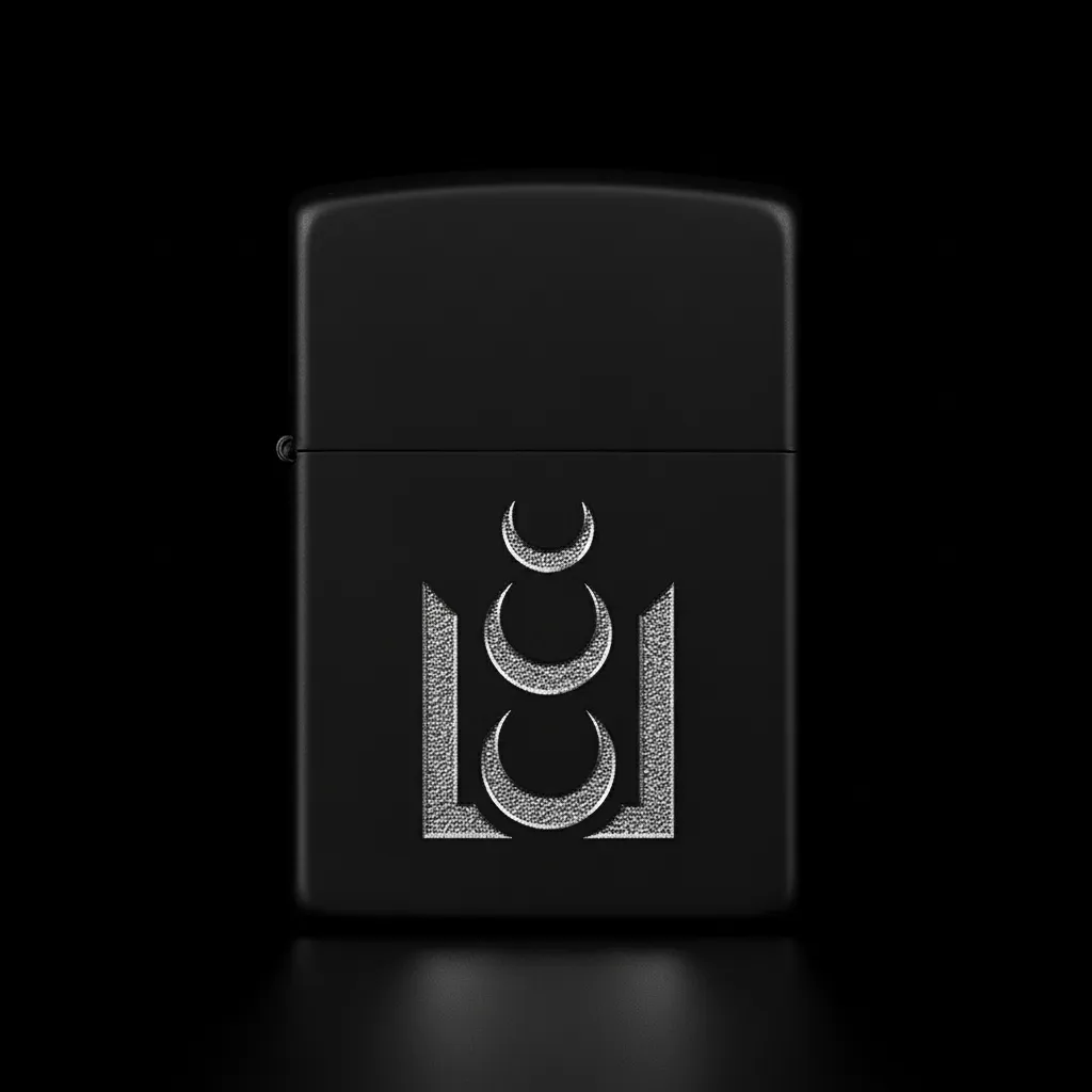 Zippo Üç Hilal Figürlü Tasarım - V2