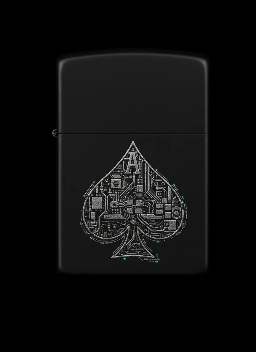 Zippo Maça As Figürlü Tasarım - V1