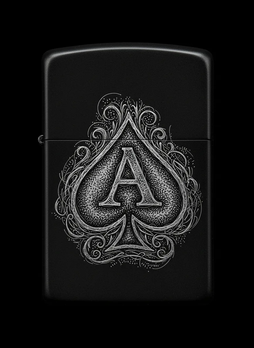 Zippo Maça As Figürlü Tasarım - V1