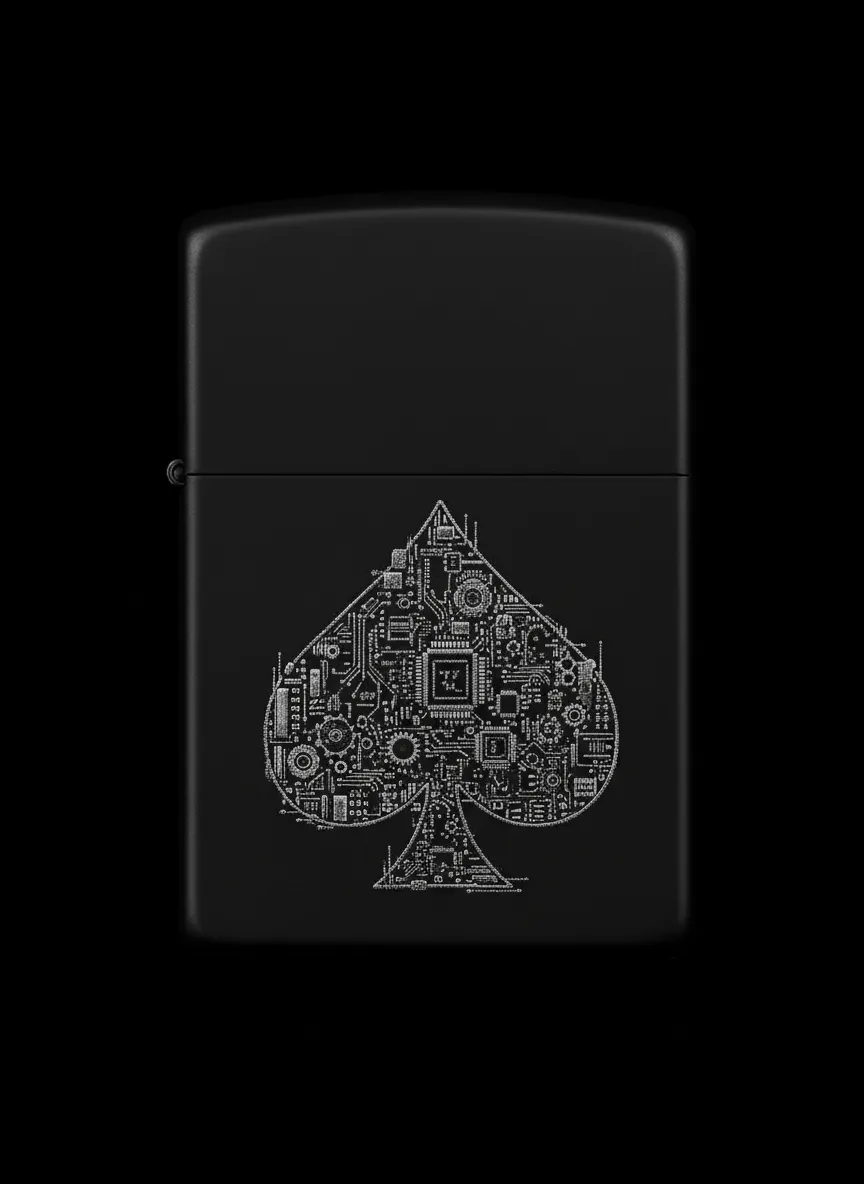 Zippo Maça As Figürlü Tasarım - V3