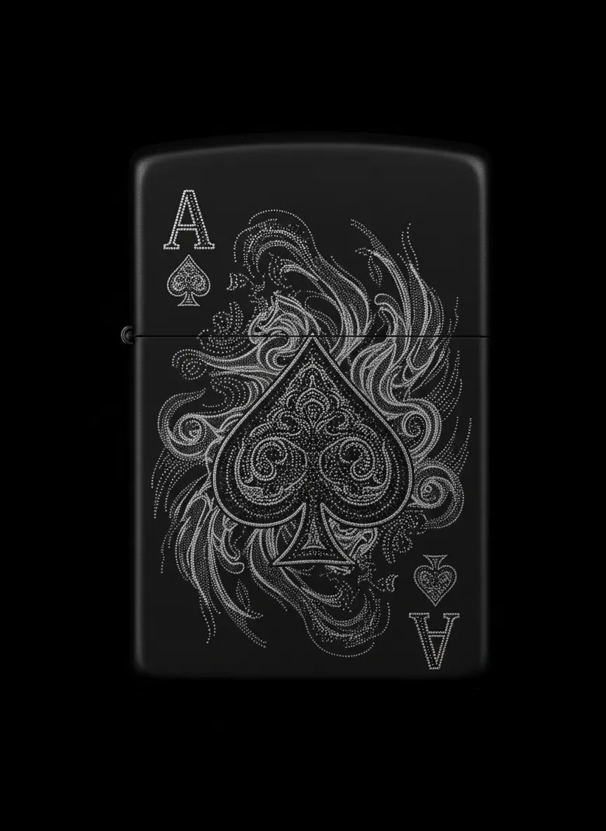 Zippo Maça As Figürlü Tasarım - V5