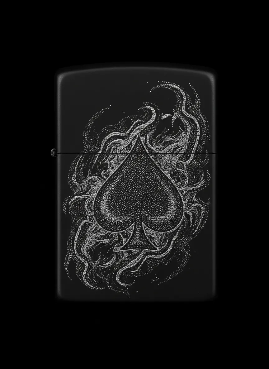 Zippo Maça As Figürlü Tasarım - V7