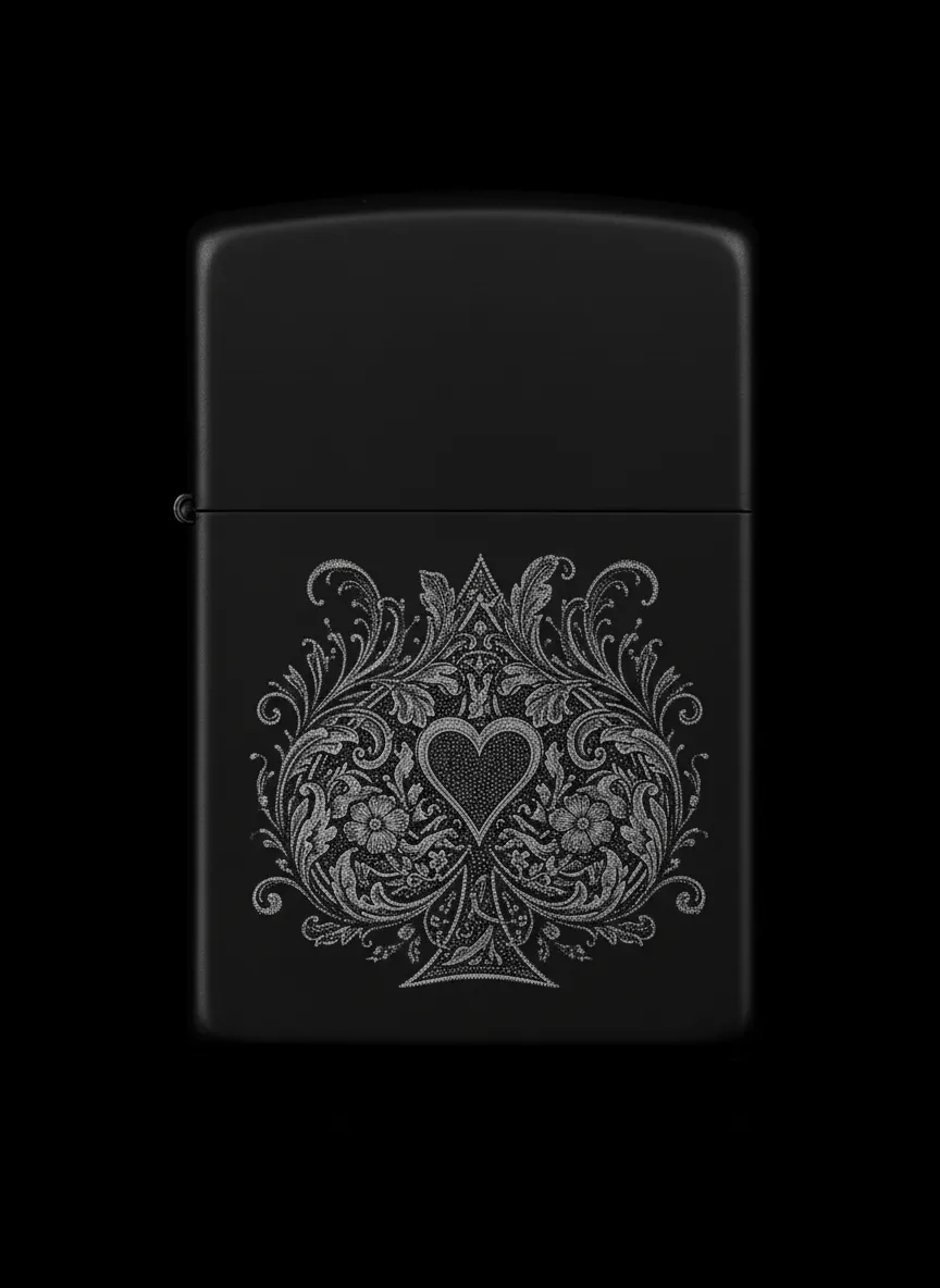 Zippo Maça As Figürlü Tasarım - V8