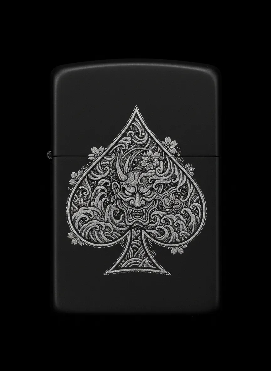 Zippo Maça As Figürlü Tasarım - V12
