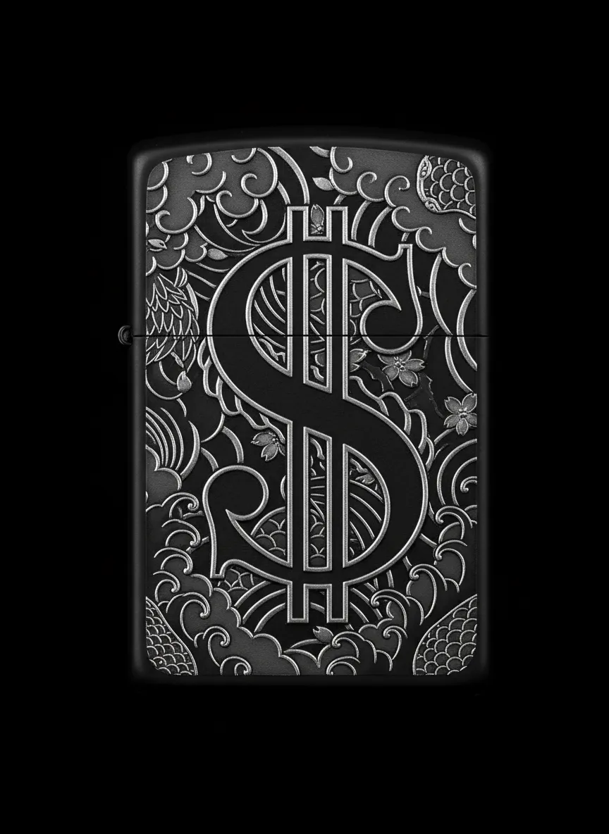 Zippo Dolar Figürlü Tasarım - V14