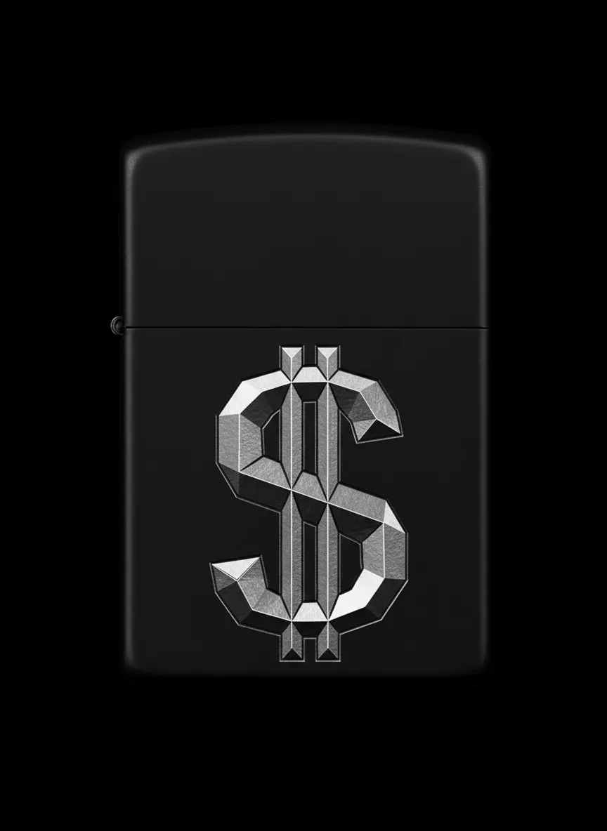 Zippo Dolar Figürlü Tasarım - V13