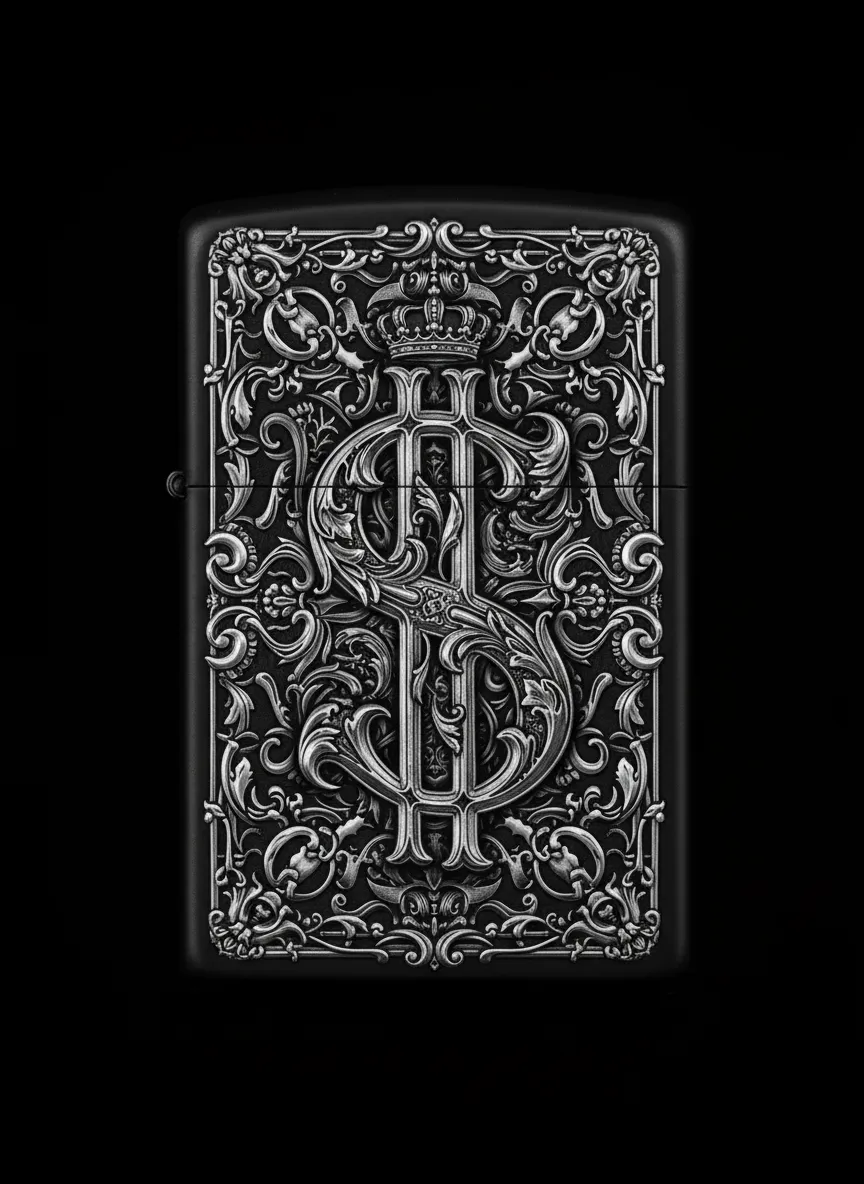 Zippo Dolar Figürlü Tasarım - V11