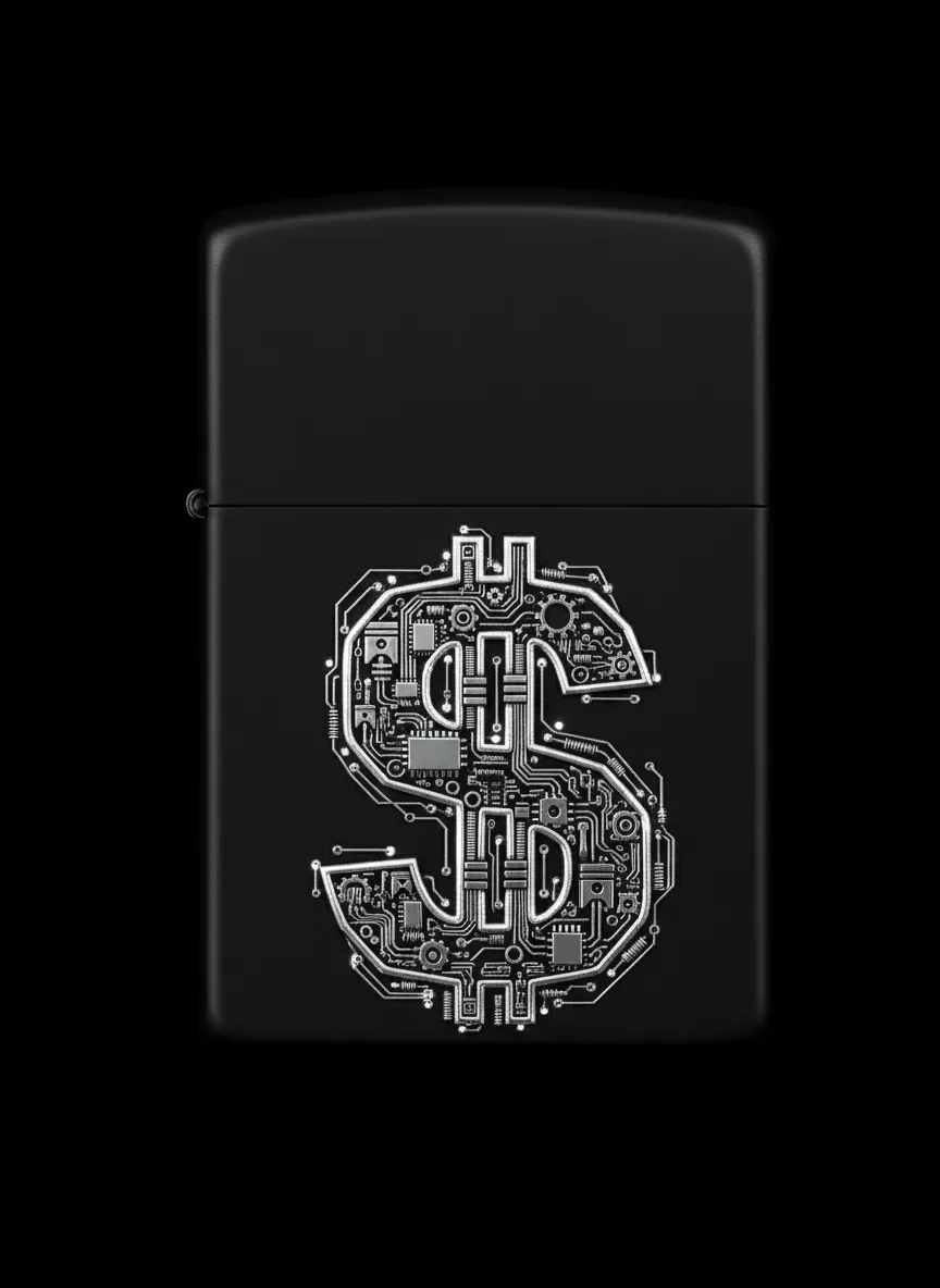 Zippo Dolar Figürlü Tasarım - V10