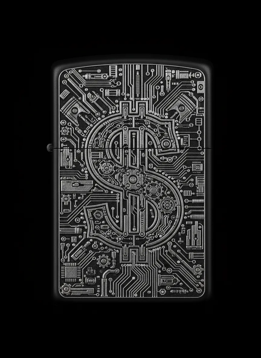 Zippo Dolar Figürlü Tasarım - V8