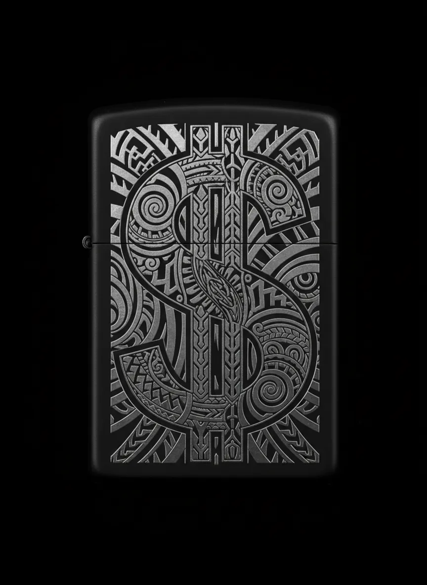 Zippo Dolar Figürlü Tasarım - V7