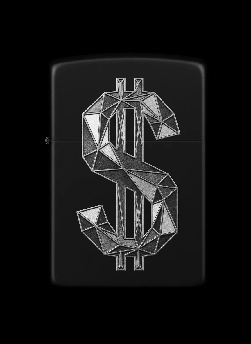 Zippo Dolar Figürlü Tasarım - V6