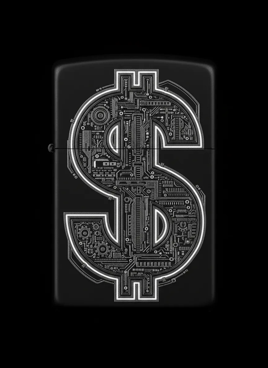 Zippo Dolar Figürlü Tasarım - V5