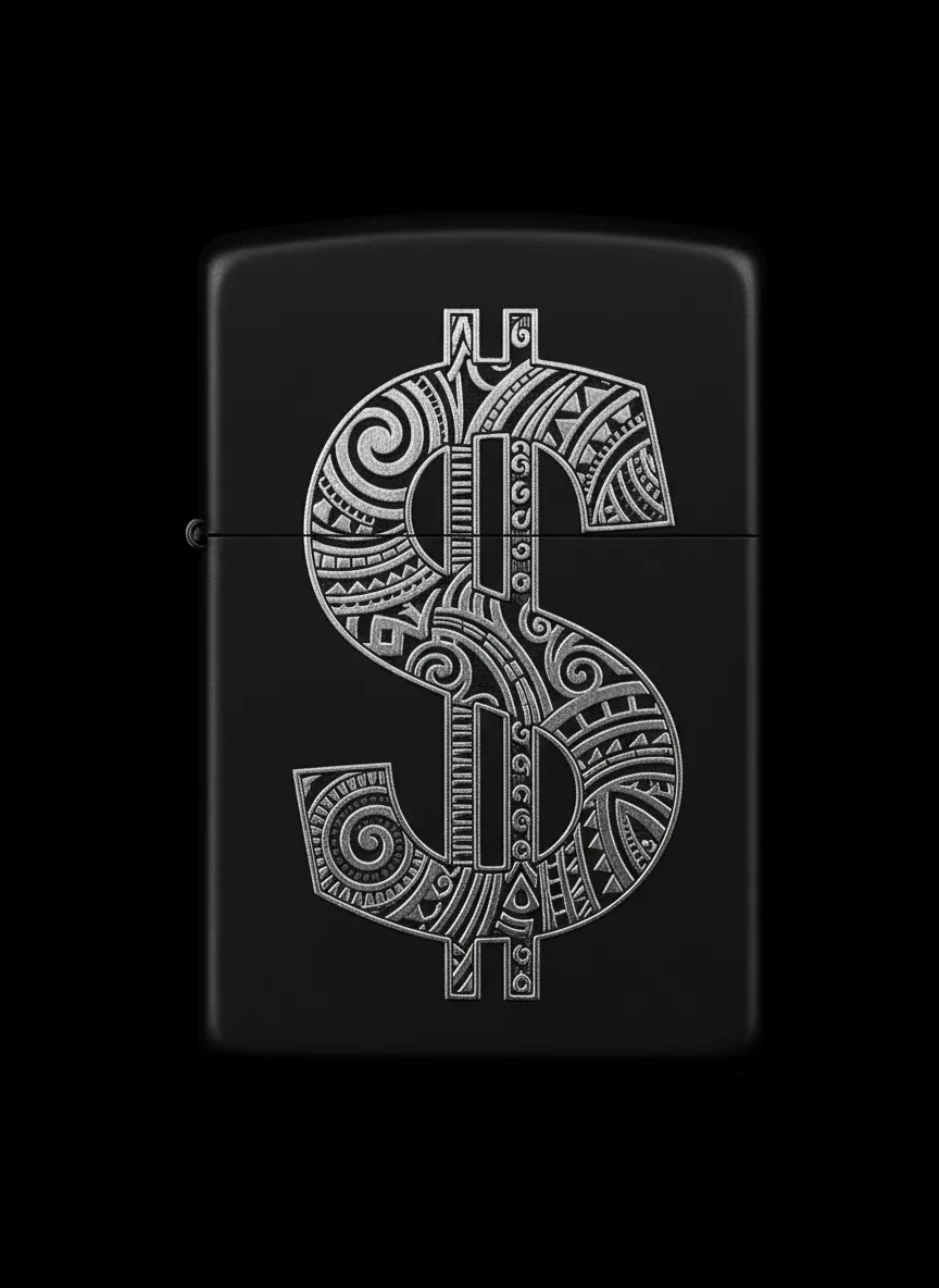 Zippo Dolar Figürlü Tasarım - V4