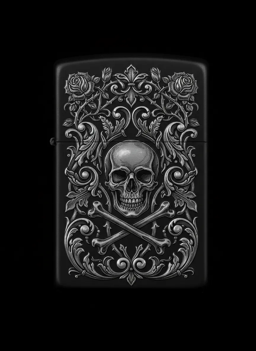 Zippo Korsan Bayrağı Figürlü Tasarım - V14