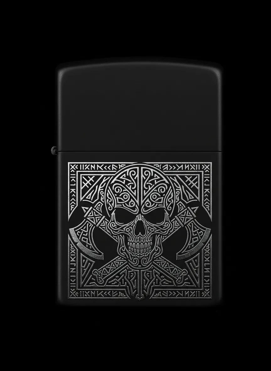 Zippo Korsan Bayrağı Figürlü Tasarım - V12