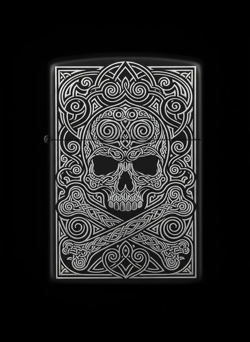 Zippo Korsan Bayrağı Figürlü Tasarım - V11