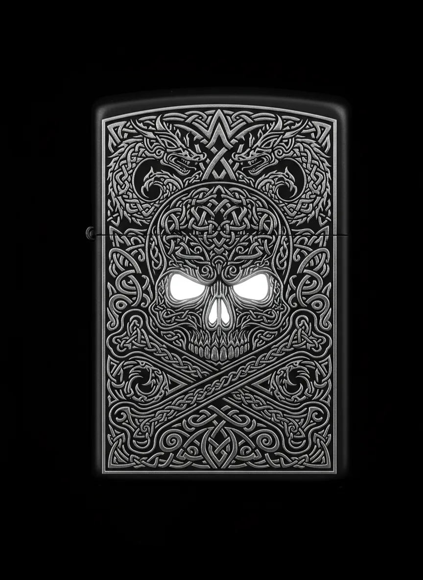 Zippo Korsan Bayrağı Figürlü Tasarım - V10