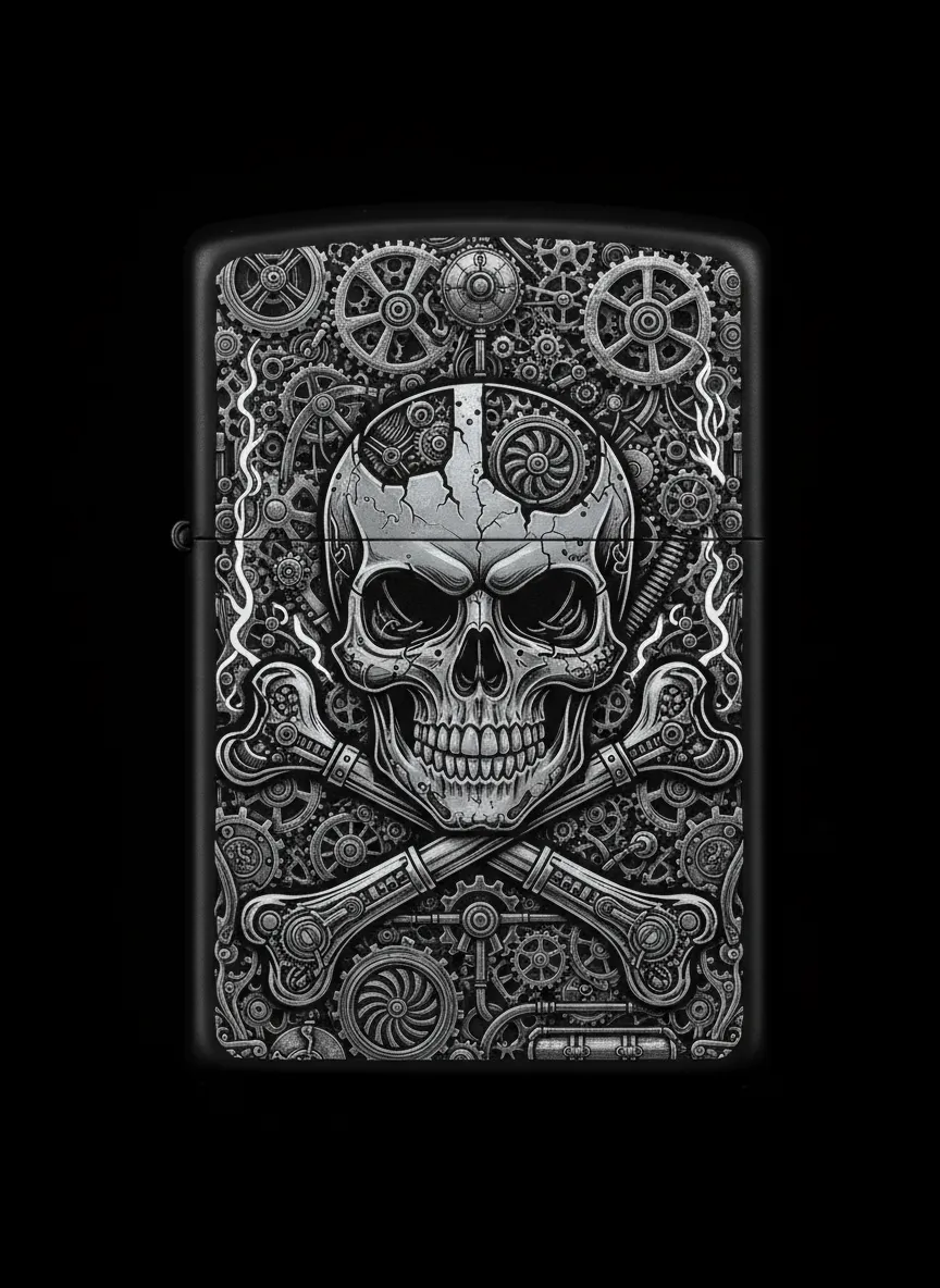 Zippo Korsan Bayrağı Figürlü Tasarım - V8