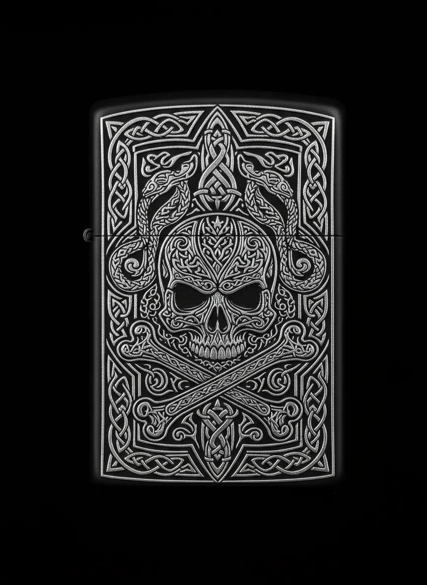 Zippo Korsan Bayrağı Figürlü Tasarım - V7