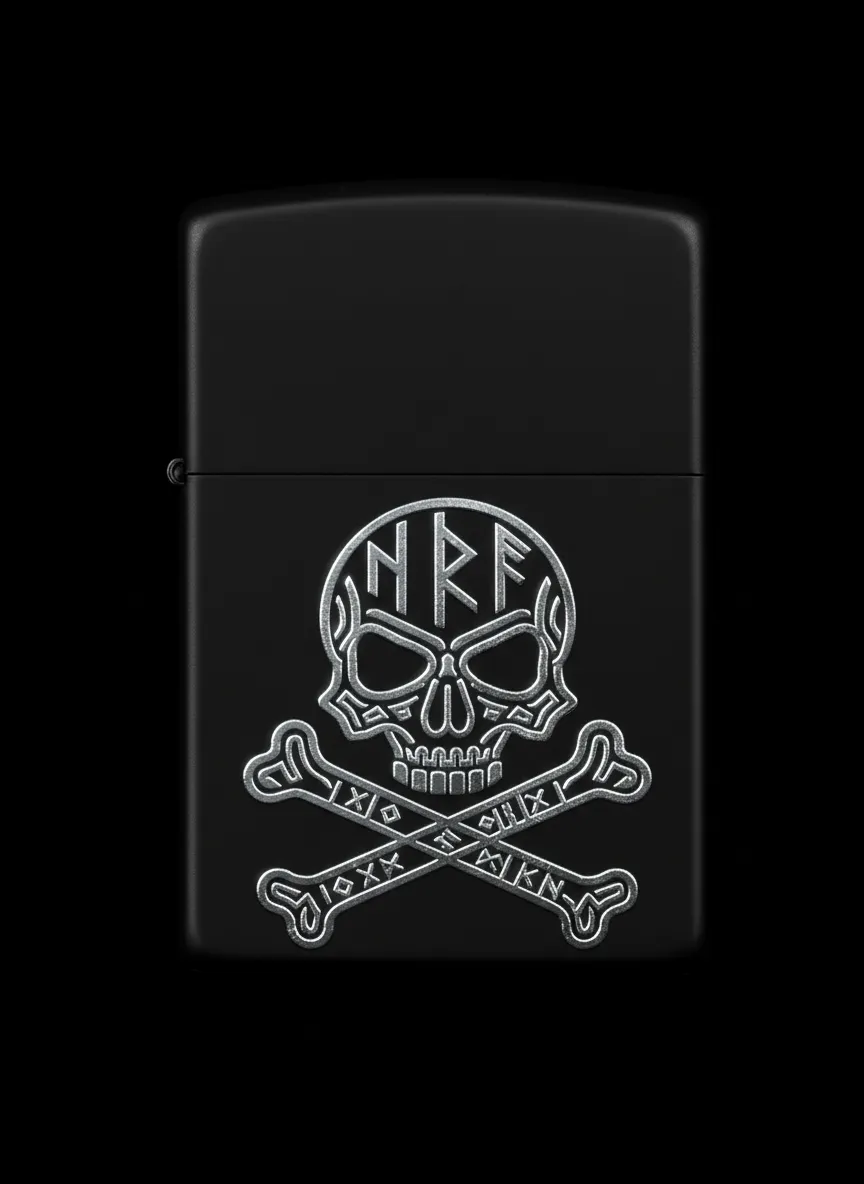 Zippo Korsan Bayrağı Figürlü Tasarım - V6