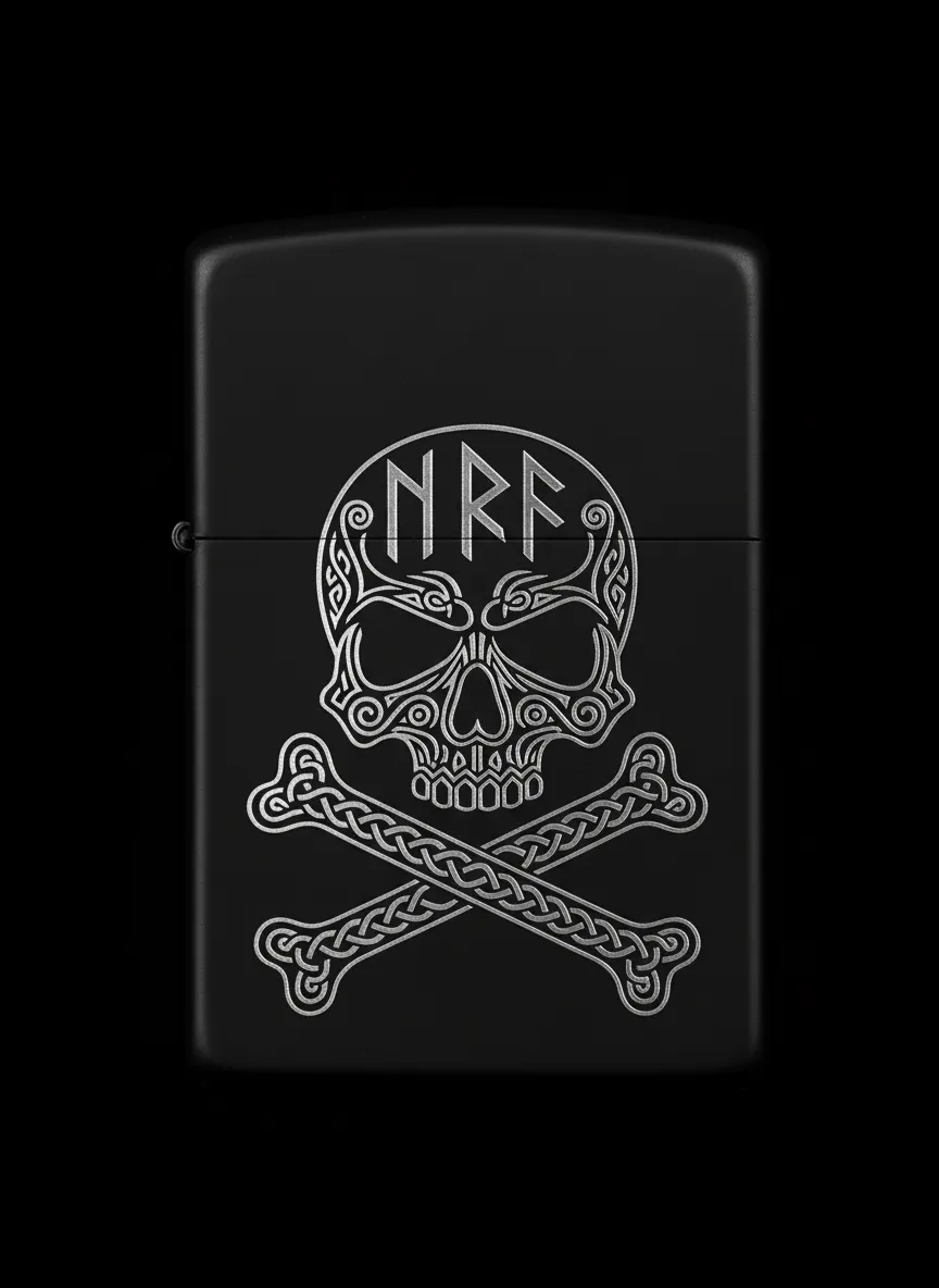 Zippo Korsan Bayrağı Figürlü Tasarım - V4