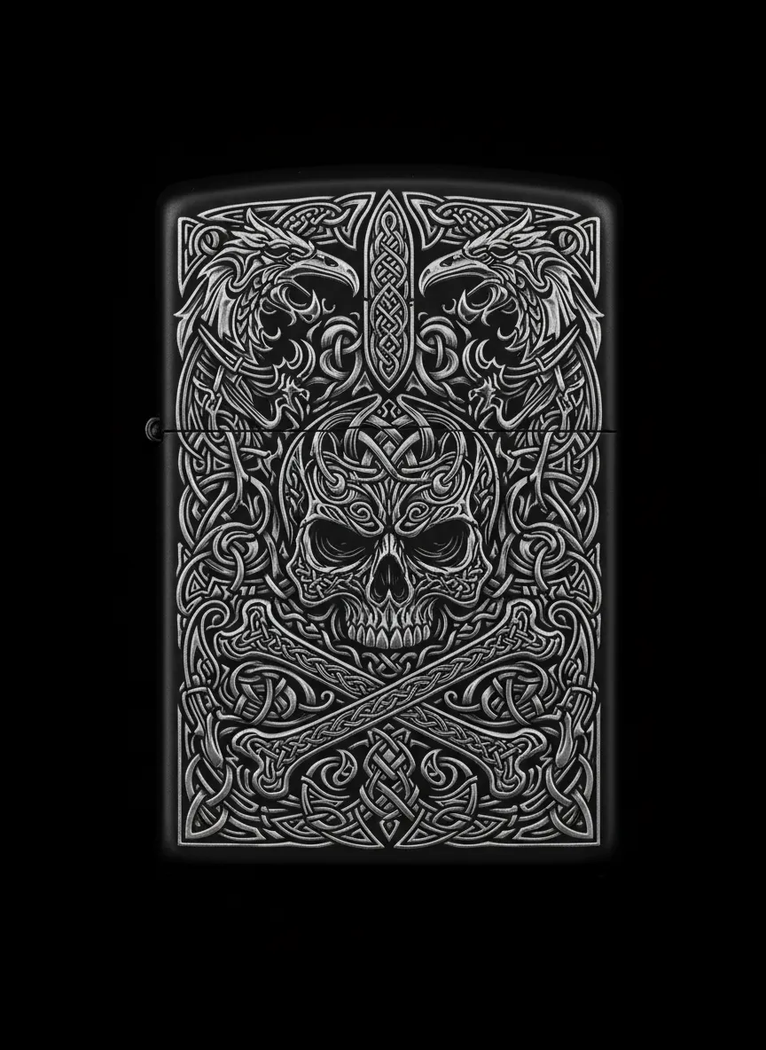 Zippo Korsan Bayrağı Figürlü Tasarım - V3