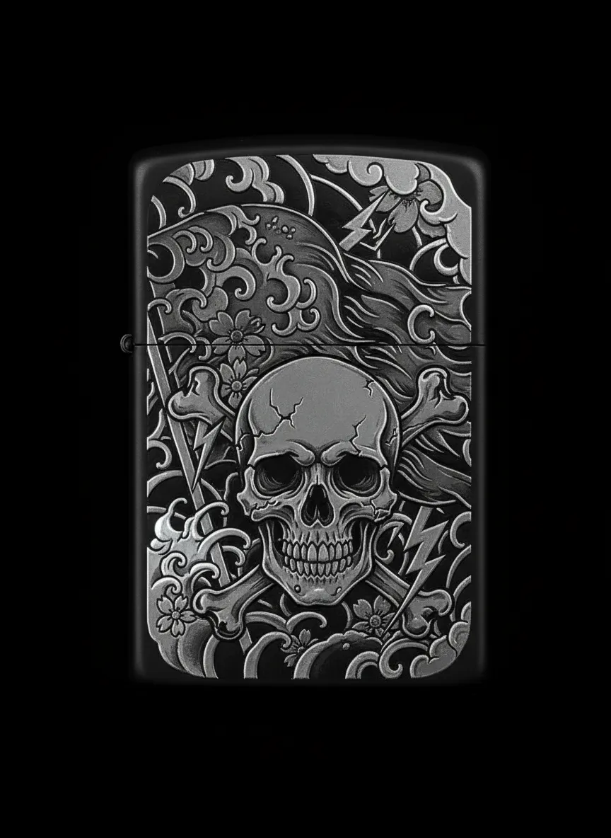 Zippo Korsan Bayrağı Figürlü Tasarım - V2