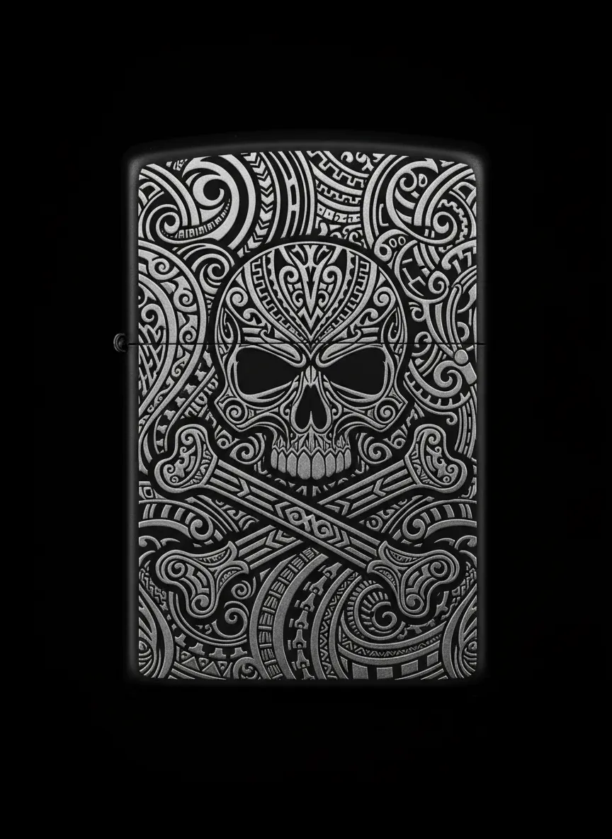 Zippo Korsan Bayrağı Figürlü Tasarım - V1