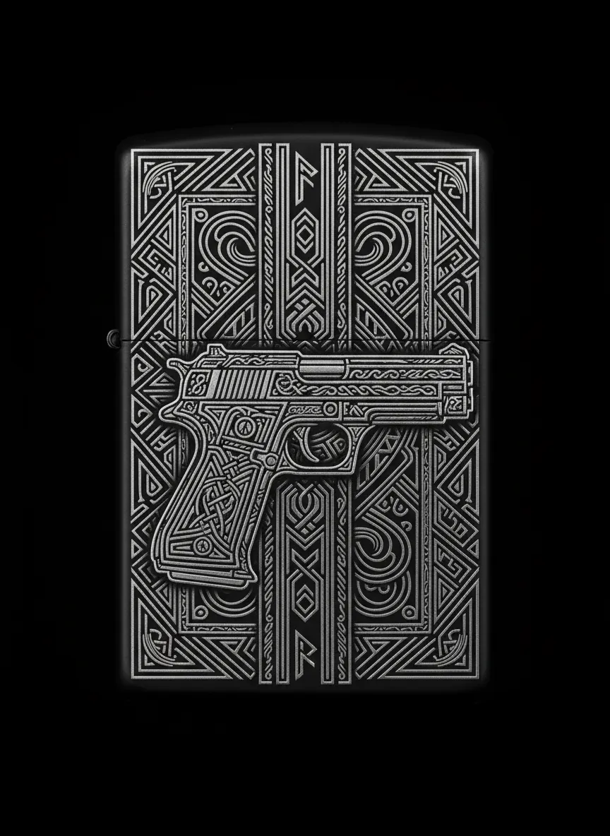 Zippo Tabanca Figürlü Tasarım - V5