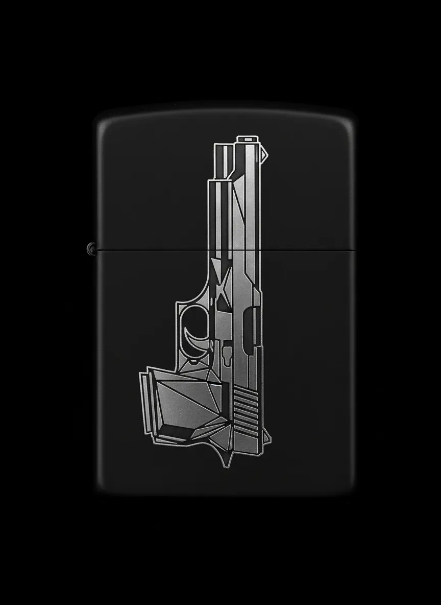 Zippo Tabanca Figürlü Tasarım - V4