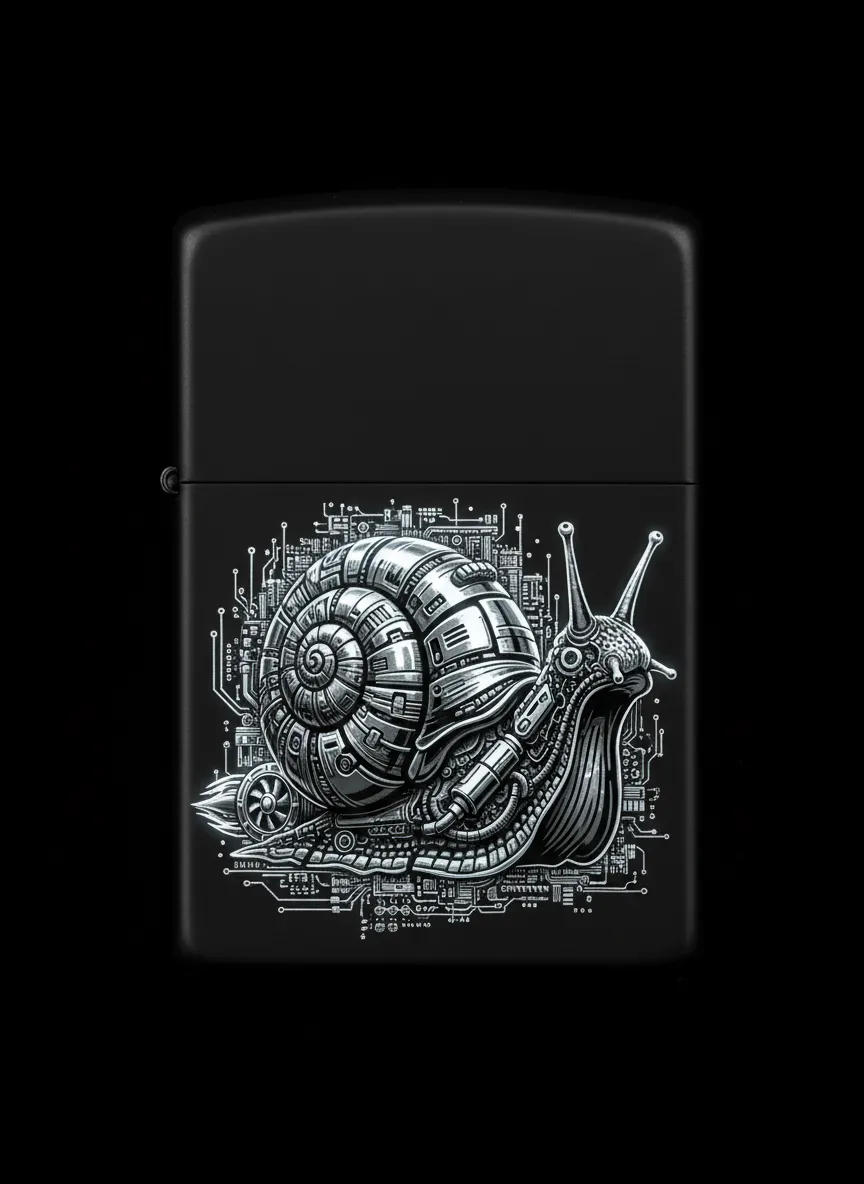 Zippo Salyangoz Figürlü Tasarım - V15