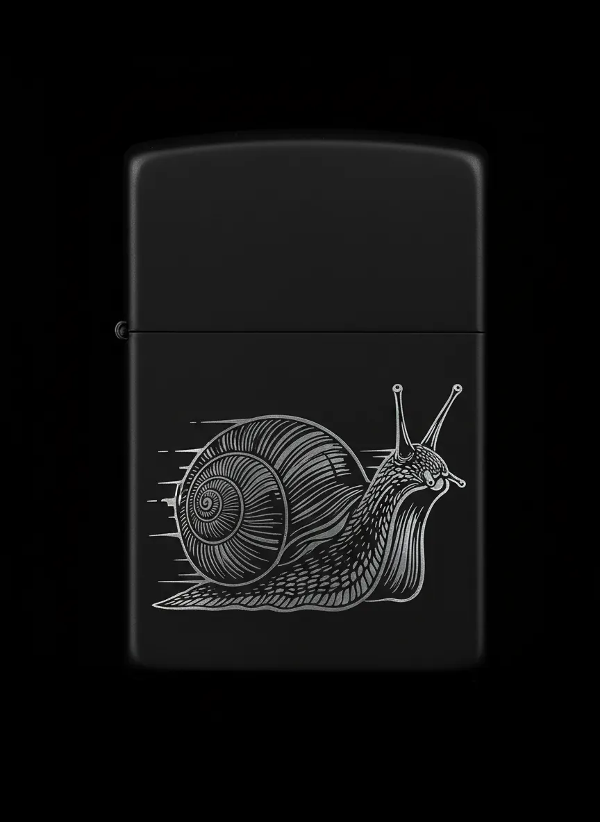 Zippo Salyangoz Figürlü Tasarım - V14