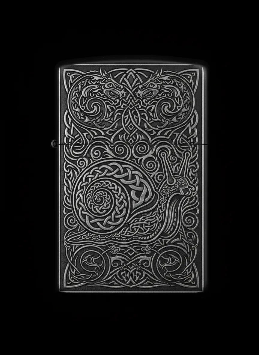 Zippo Salyangoz Figürlü Tasarım - V13