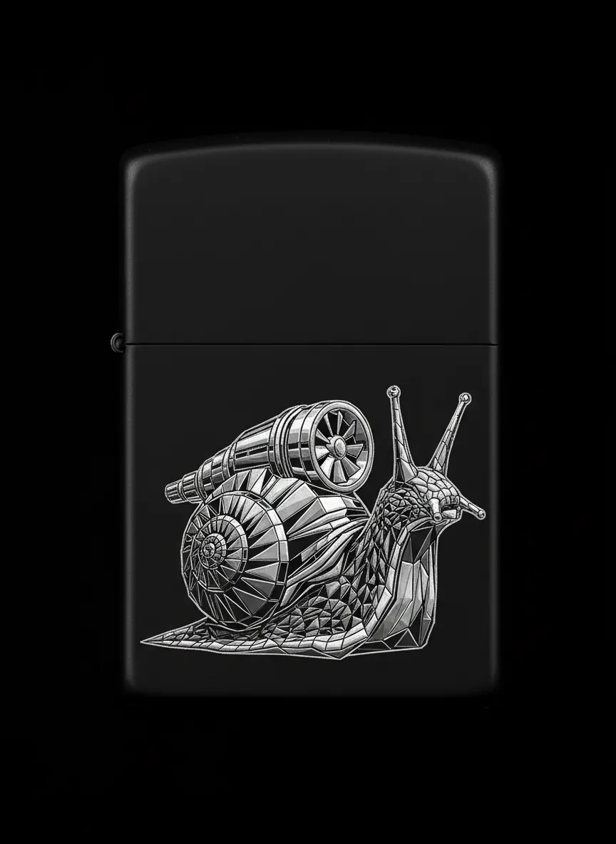 Zippo Salyangoz Figürlü Tasarım - V11