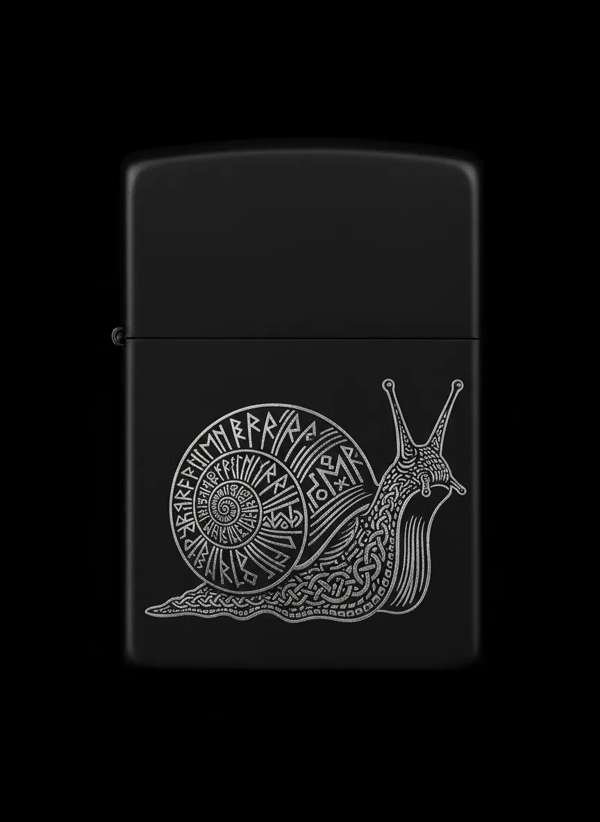 Zippo Salyangoz Figürlü Tasarım - V10