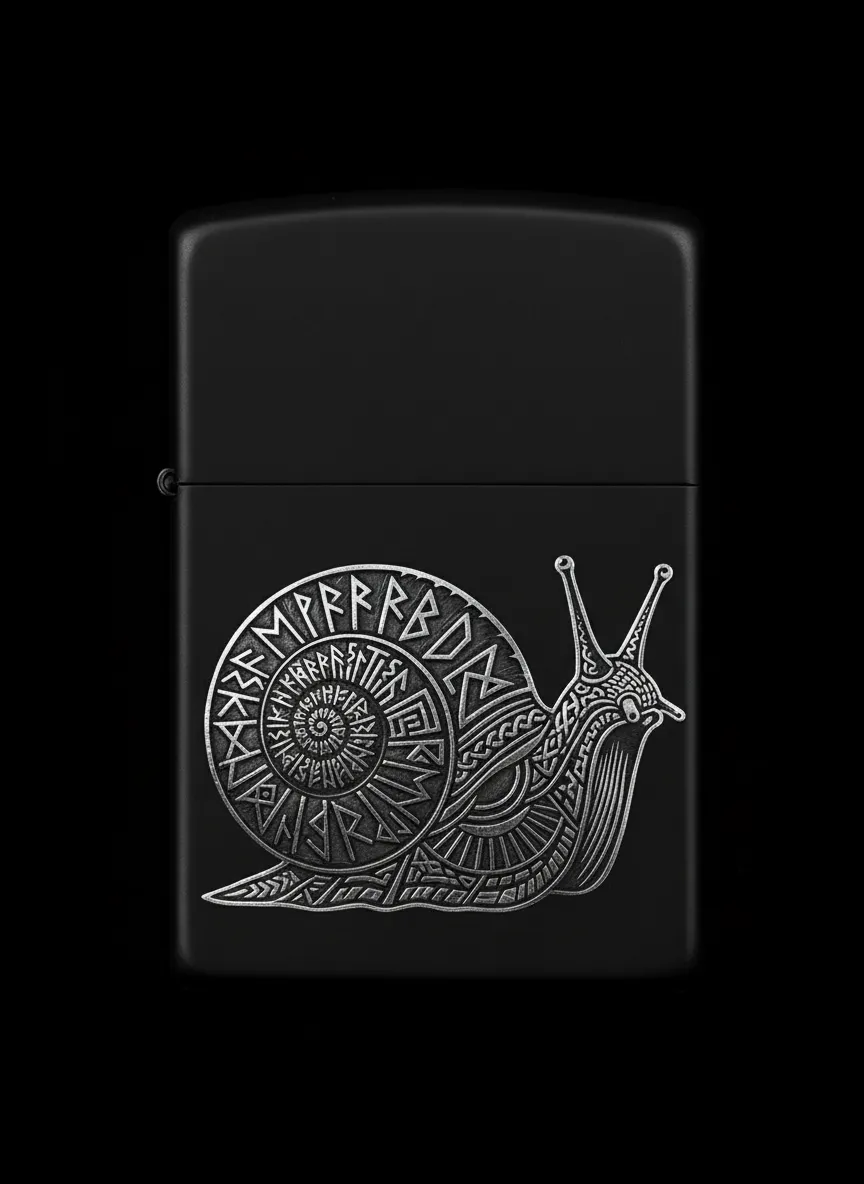 Zippo Salyangoz Figürlü Tasarım - V9