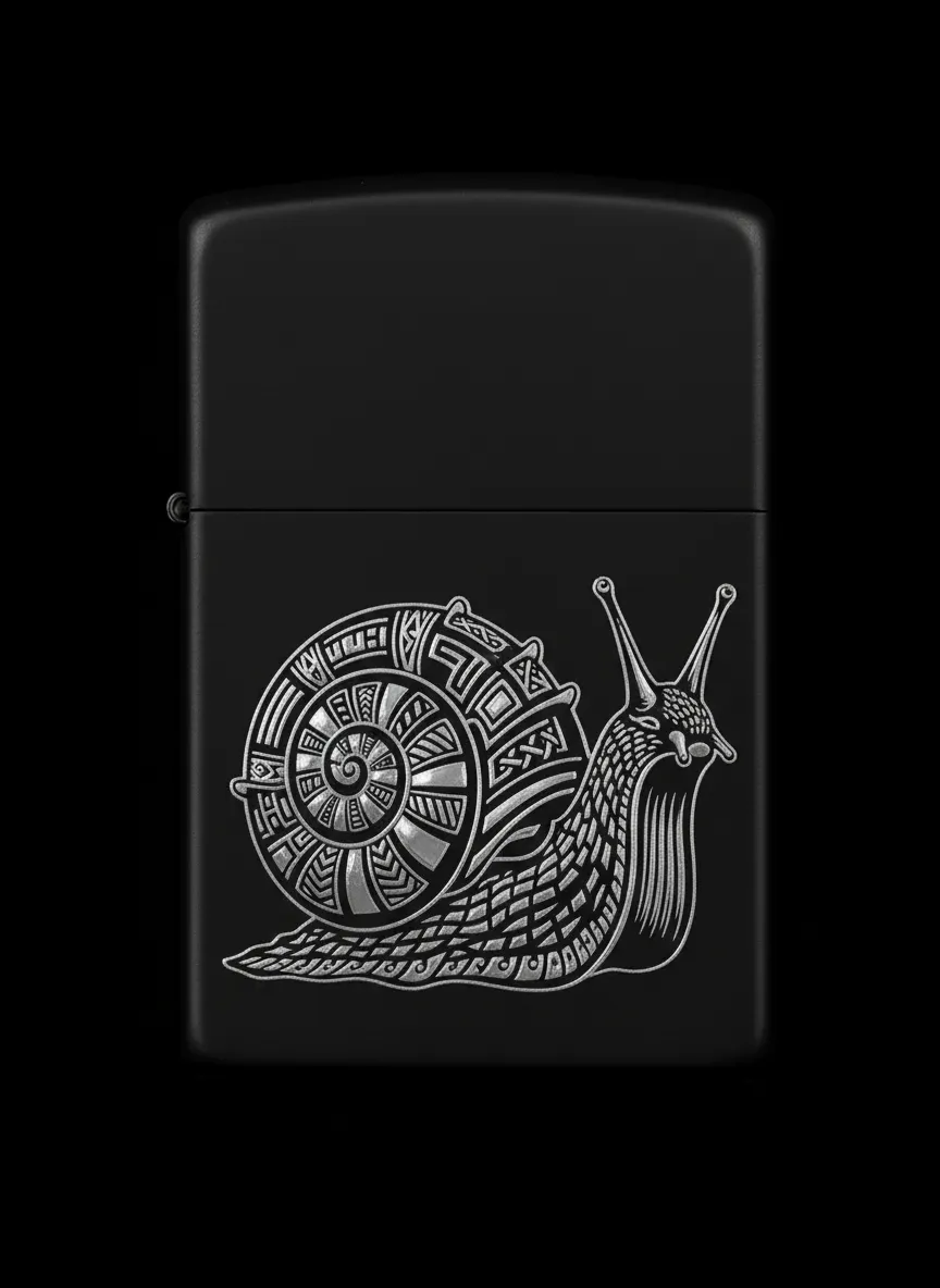 Zippo Salyangoz Figürlü Tasarım - V6