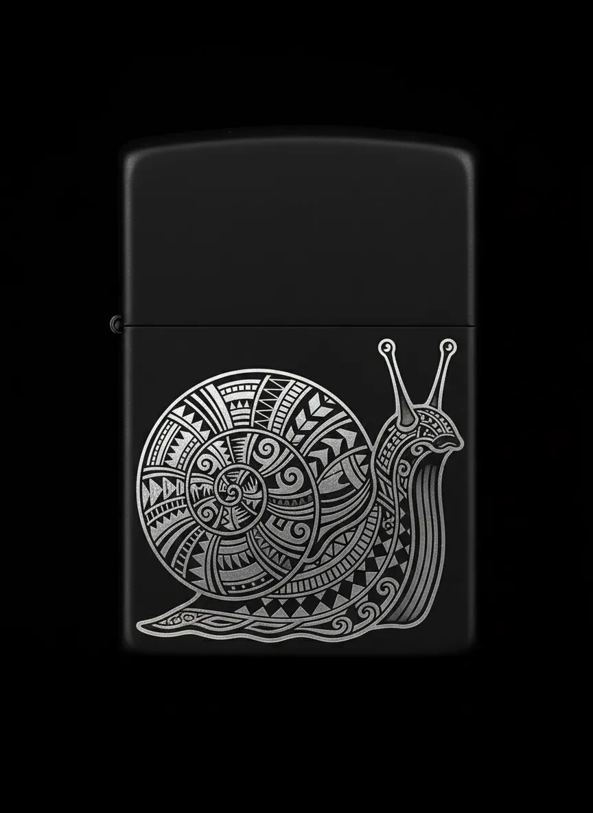 Zippo Salyangoz Figürlü Tasarım - V5