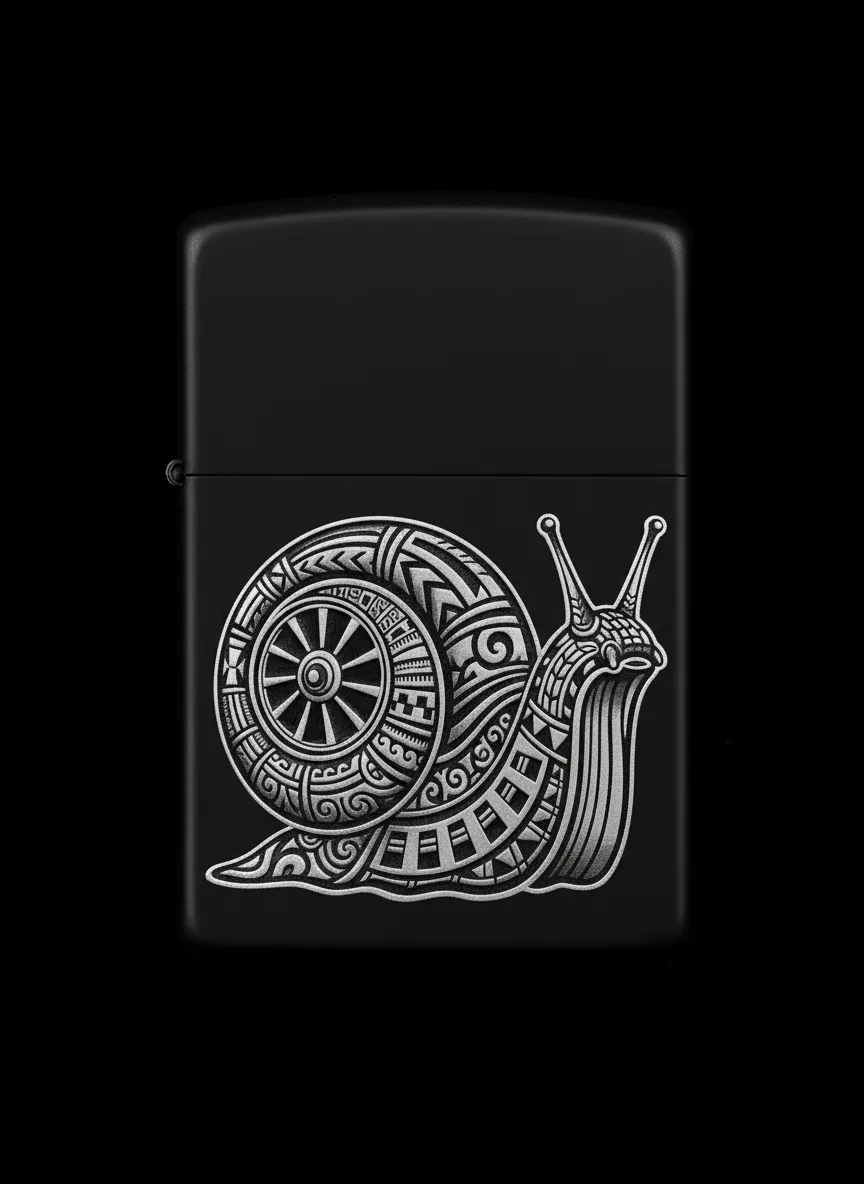 Zippo Salyangoz Figürlü Tasarım - V4